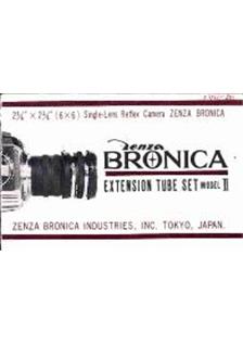 Bronica Accessories - Bronica manual. Camera Instructions.